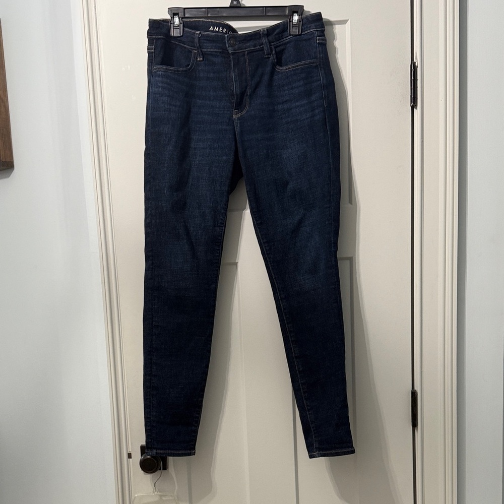 American Eagle Outfitters Women's Deep Blue Skinny Jeans